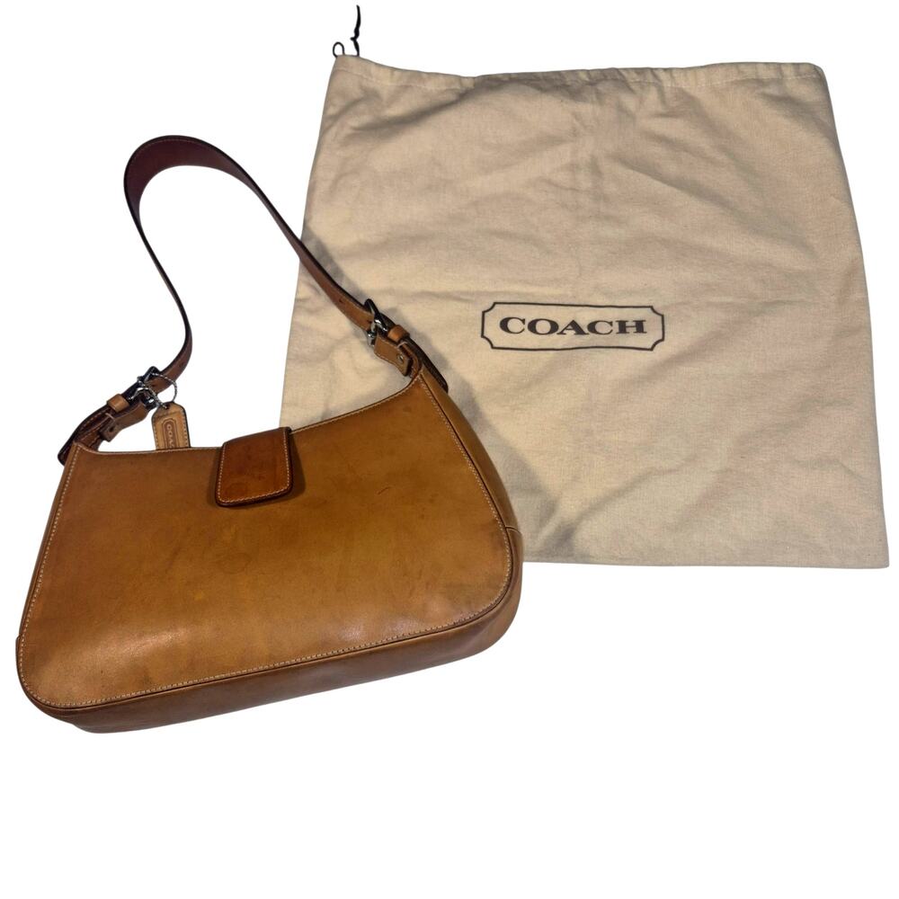 Vintage Coach Vanetta Leather Hobo Bag Made in Italy #L0E-6155 Caramel **READ**